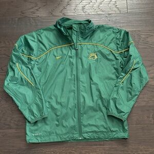 Nike Green and Yellow Windbreaker Jacket - Bison Logo North Dakota State